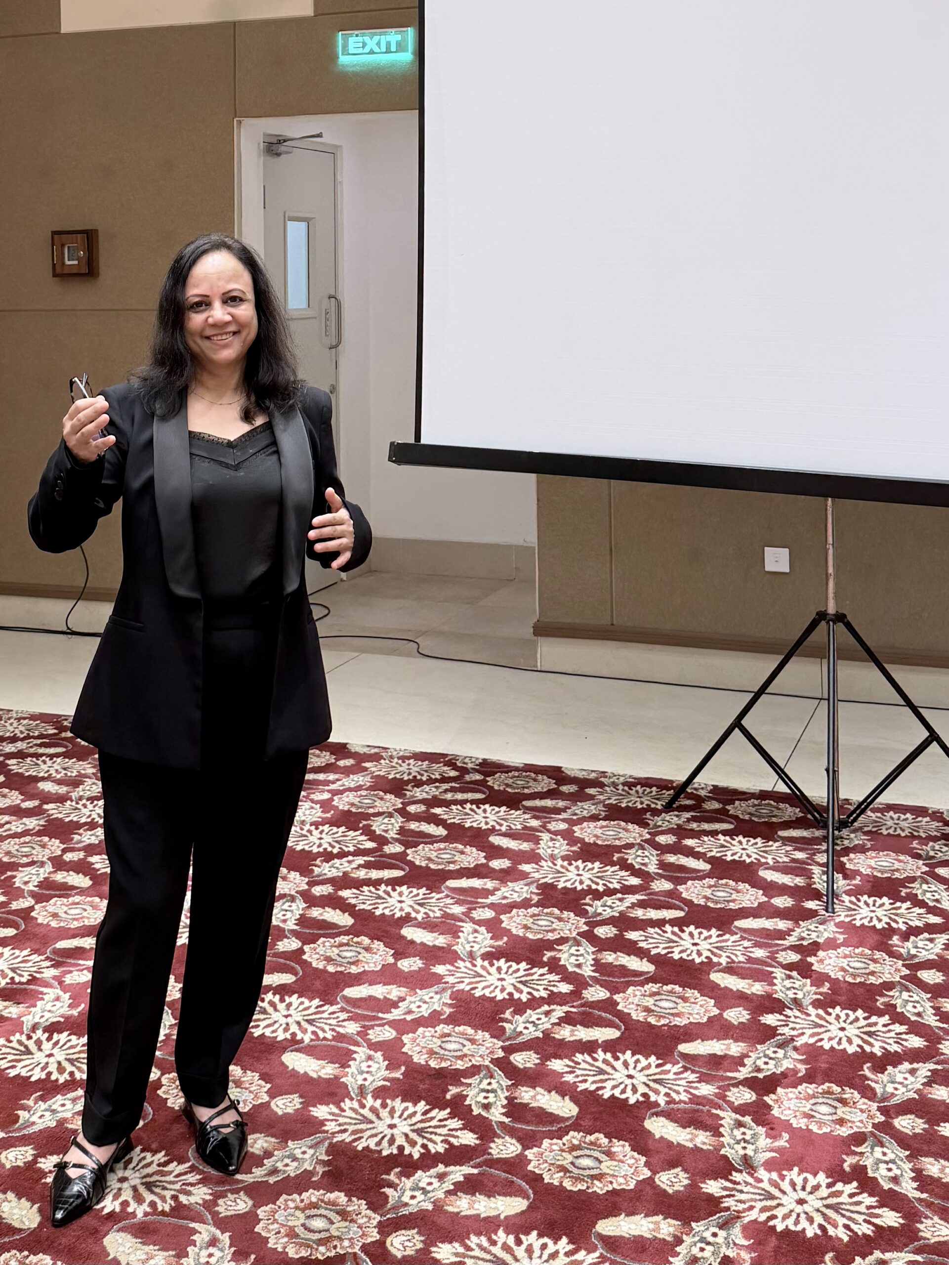 Vibhuti Sharma engaging with an audience